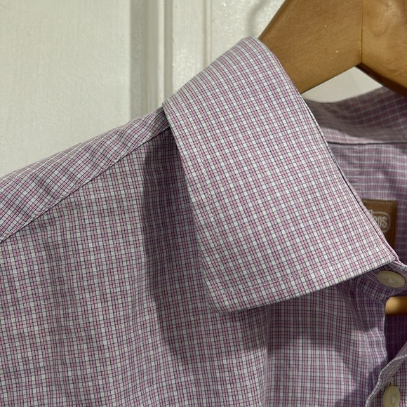 Gitman Bros. Imported Cotton Check Print US Made Button Up Dress Shirt - 15.5/33 - Picture 3 of 7